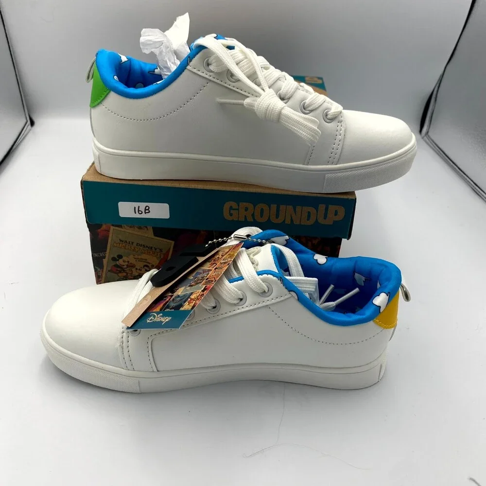 Ground Up Buzz Lightyear Woody Unisex Kid 4 White Disney Toy Story Shoes
